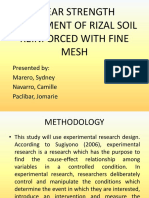 Shear Strength Assessment of Rizal Soil Reinforced With Fine Mesh