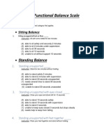 Berg Functional Balance Scale