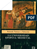 Rolando Tamayo y Salmorán. La Universidad, Una Epopeya Medieval
