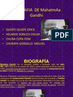 Biografía de Mahatma Gandhi líder pacífico