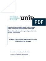 Trabajo de Lectua y Dificultades