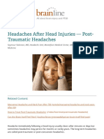 Headaches After Head Injuries - Post-Traumatic Headaches - BrainLine