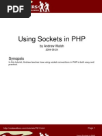 Using Sockets in PHP