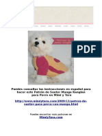 Instrucciones para hacer suéter para perro con manga ranglan en español