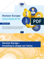 Horizon Europe en Investing To Shape Our Future