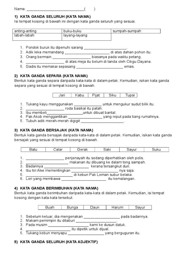 Latihan Kata Ganda  PDF