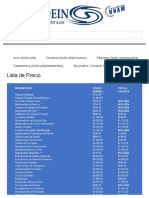 Lista de Precios SODEN