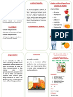 Perfume natural de frutas