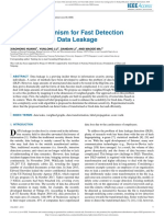 A Novel Mechanism For Fast Detection of Transformed Data Leakage