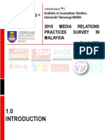 2010 Media Relations Practices Survey in Malaysia