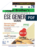 ESE General PPSC MCQs Dogar Brothers PDF Book
