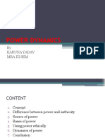 Power Dynamics: by Karuna Yadav Mba Iii Sem