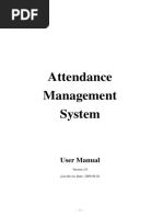 Attendance Management System Software Manual - Ams - PDF