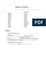 Adjectives Sheet 2 WS