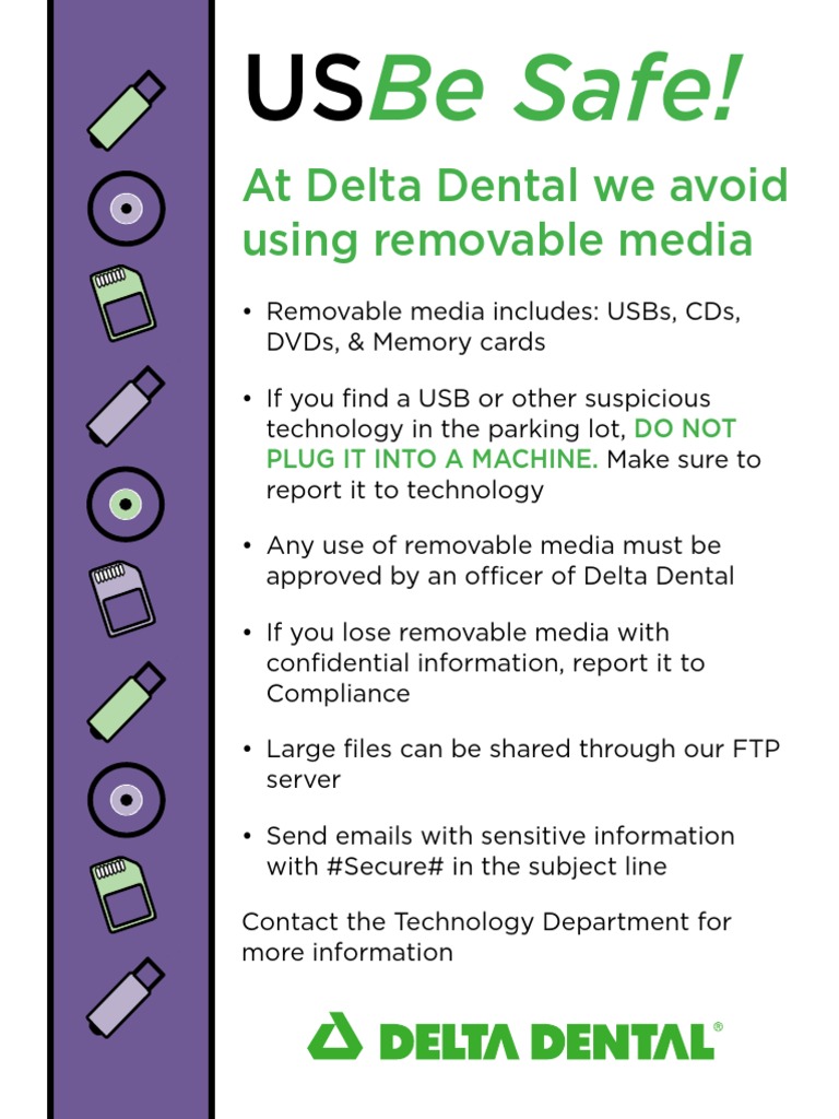 Delta Dental Removable Media Policy | PDF