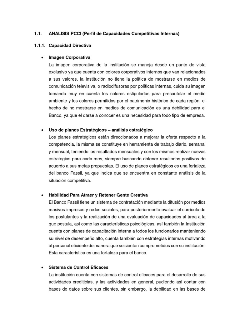 Análisis Competitivo Banco Fassil | PDF | Bancos | Internet