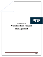 Construction Project Management: Assignment On