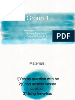 Group 1 Members Materials