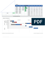 Project Task List With Gantt Chart