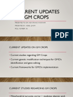 Current Updates On GM Crops: Presented To: Dr. Saba Irshad Khokhar Presented By: Adeel Qasim Roll Number: 06