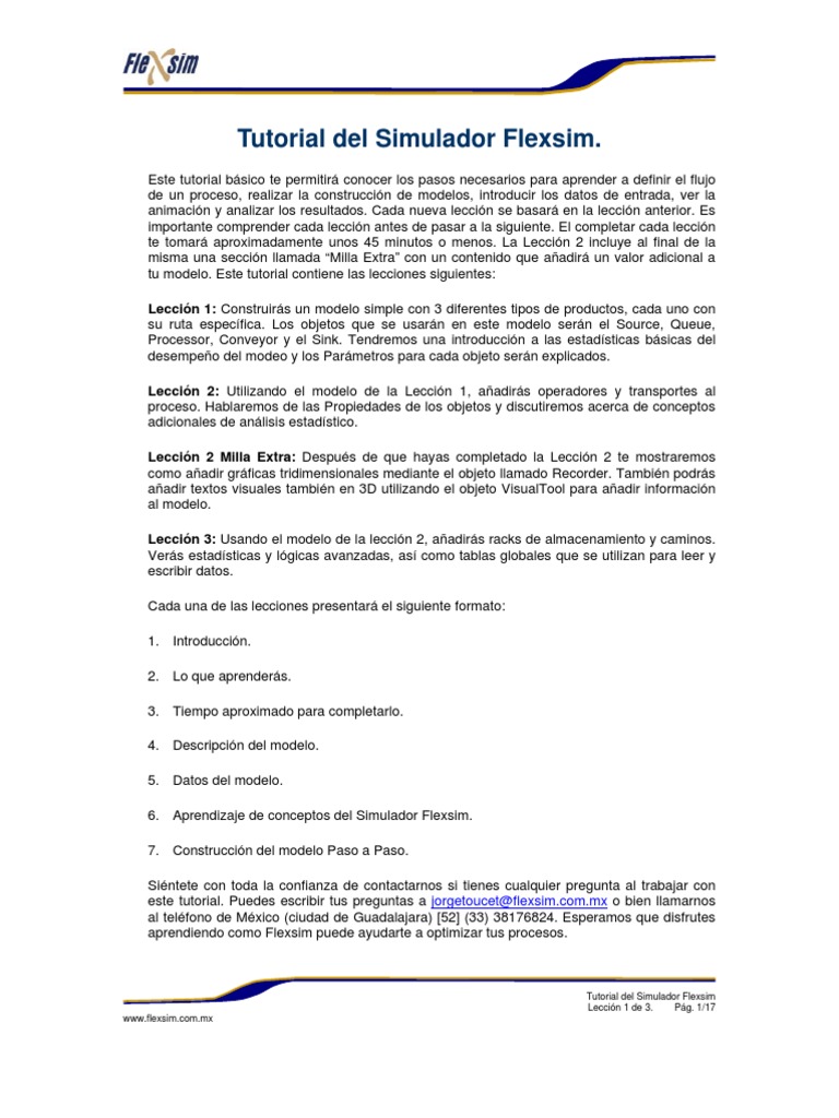Tutorial Básico Flexsim: Lección 1 | PDF | Ventana (informática ...