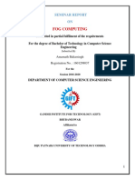 Fog Computing: Seminar Report ON
