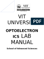 VIT University Optoelectronics Lab Manual
