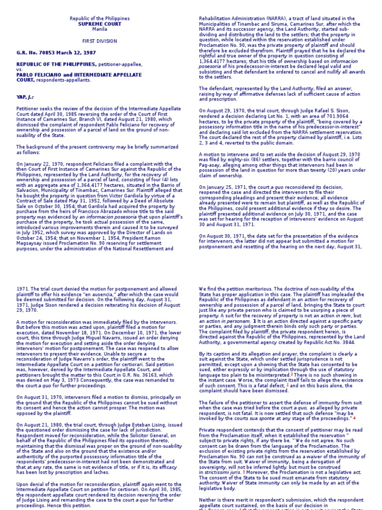 Supreme Court Case: Land Ownership Dispute | PDF | Lawsuit | Complaint