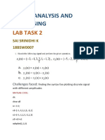 Signal Analysis and Processing: Lab Task 2