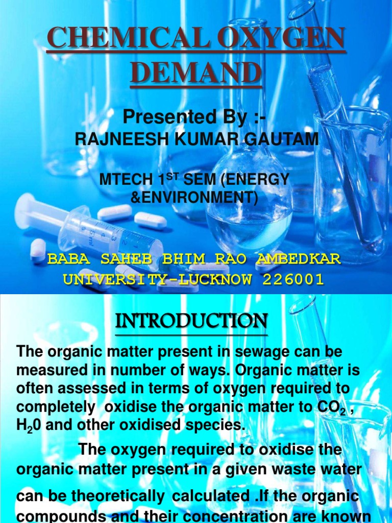 Understanding Chemical Oxygen Demand | PDF | Chemical Substances ...