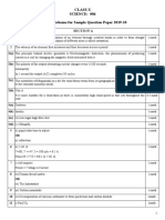 CBSE Class X Science Marking Scheme