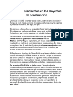 2.4 Los Costos Indirectos en Los Proyectos de Construcción