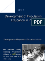 Development of Population Education in India