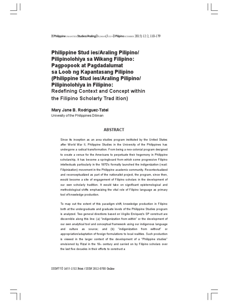 Filipinization in Philippine Studies | PDF | Philippines
