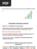 Population Education Policies and Programmes