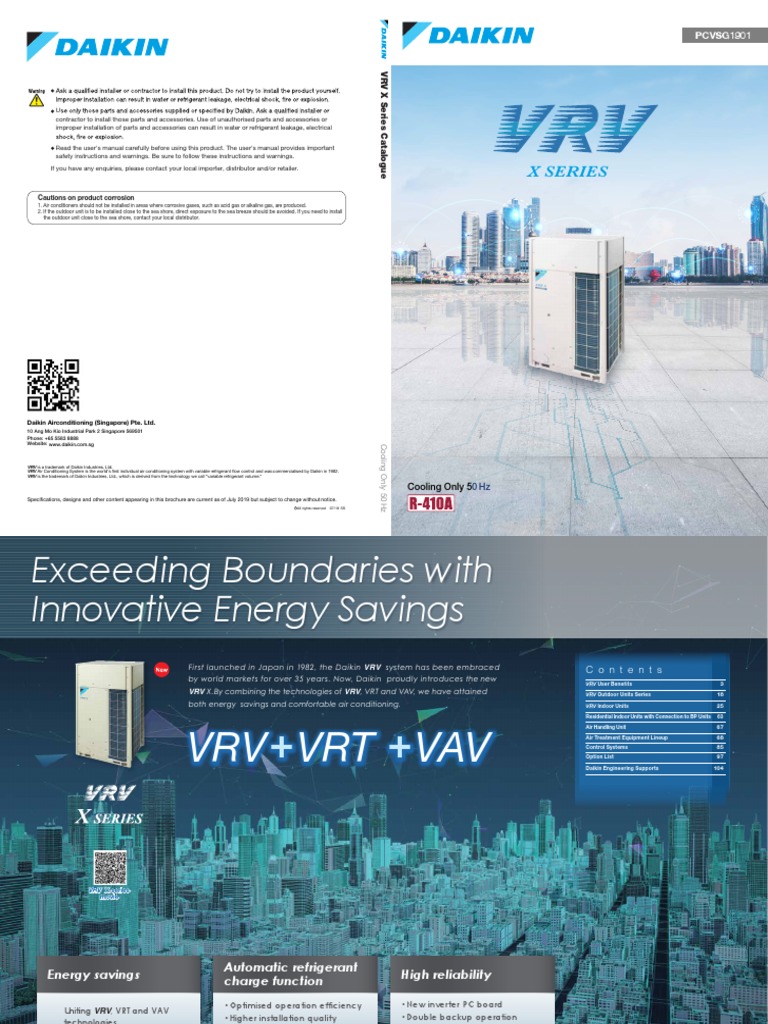 VRV X Catalogue | PDF | Air Conditioning | Thermostat