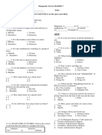 Diagnostic Test in MAPEH 7 Name: - Date: Grade & Section: - Direction: Choose The Correct Answer and Write It On The Space Provided. Music