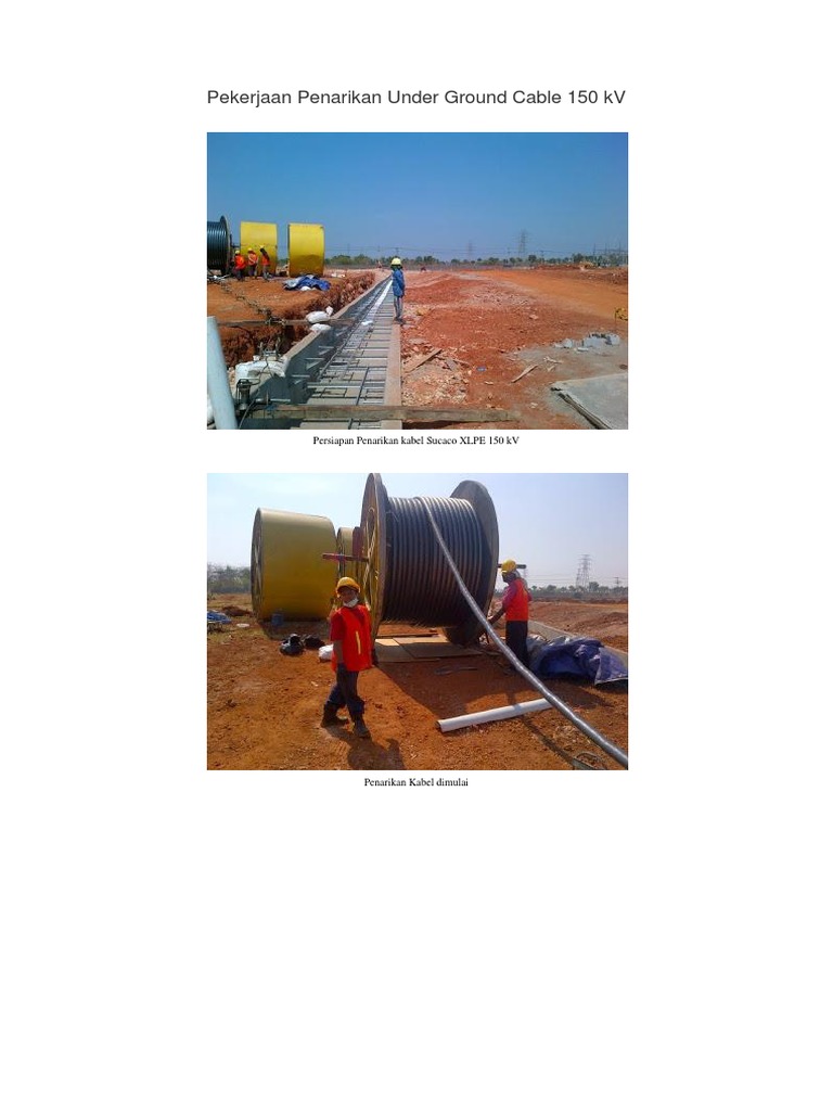 Penarikan Under Ground Cable. UGC 150 Kv. SKTT | PDF