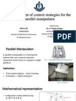 Development of Control Strategies For The Parallel Manipulator