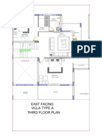 Villa Type A East Facing Third Floor Plan: Toilet 5'-3" X 8'-2"