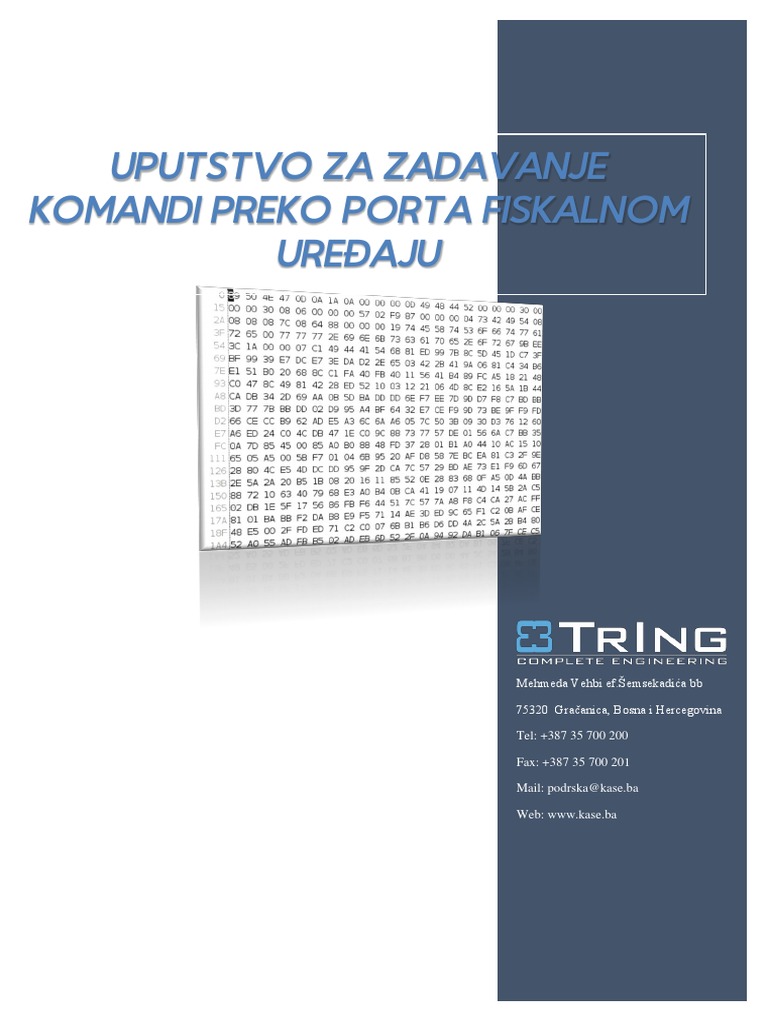 Fiskalni Uređaj Komande Uputstvo | PDF