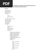 Experiment 1: Write A C Programme To Perform The Following Operation On A Single Linked List (I) Creation (Ii) Insertion (Iii) Traverse Program