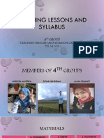 Planning Lessons and Syllabus: 4 Group