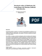 Estudio Exploratorio Sobre El Síndrome Del Burn Out en Psicólogos Del Sistema Judicial Salvadoreño