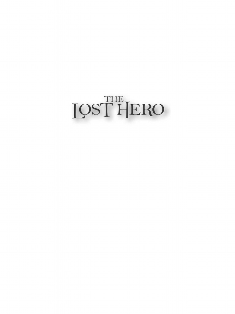 The Heroes of Olympus 1 - The Lost Hero PDF | PDF | Self-Improvement