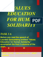 Values Education For Human Solidarity