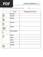 DR Smith Assessment