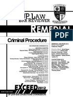 UP 2012 Remedial Law (Criminal Procedure) PDF