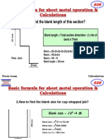 1.how To Find The Blank Length of This Section?: Basic Formula For Sheet Metal Operation & Calculations