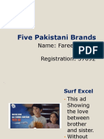 Five Pakistani Brands: Name: Fareeha Naaz Registration: 37692